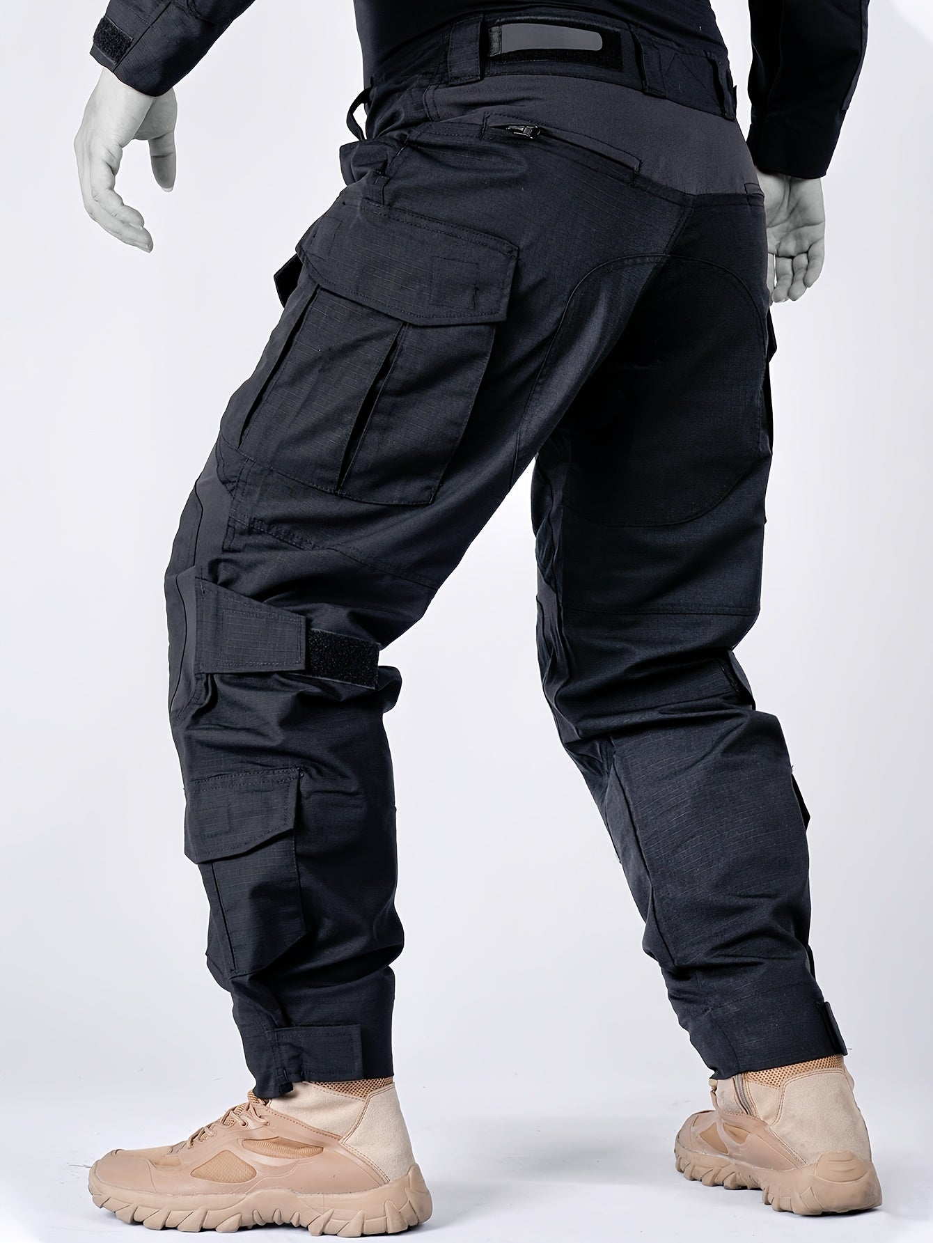 Men'S Tactical Pants with Knee Pads, Outdoor Cargo Work Pants Hunting Pants 10 Pockets (No Belt)