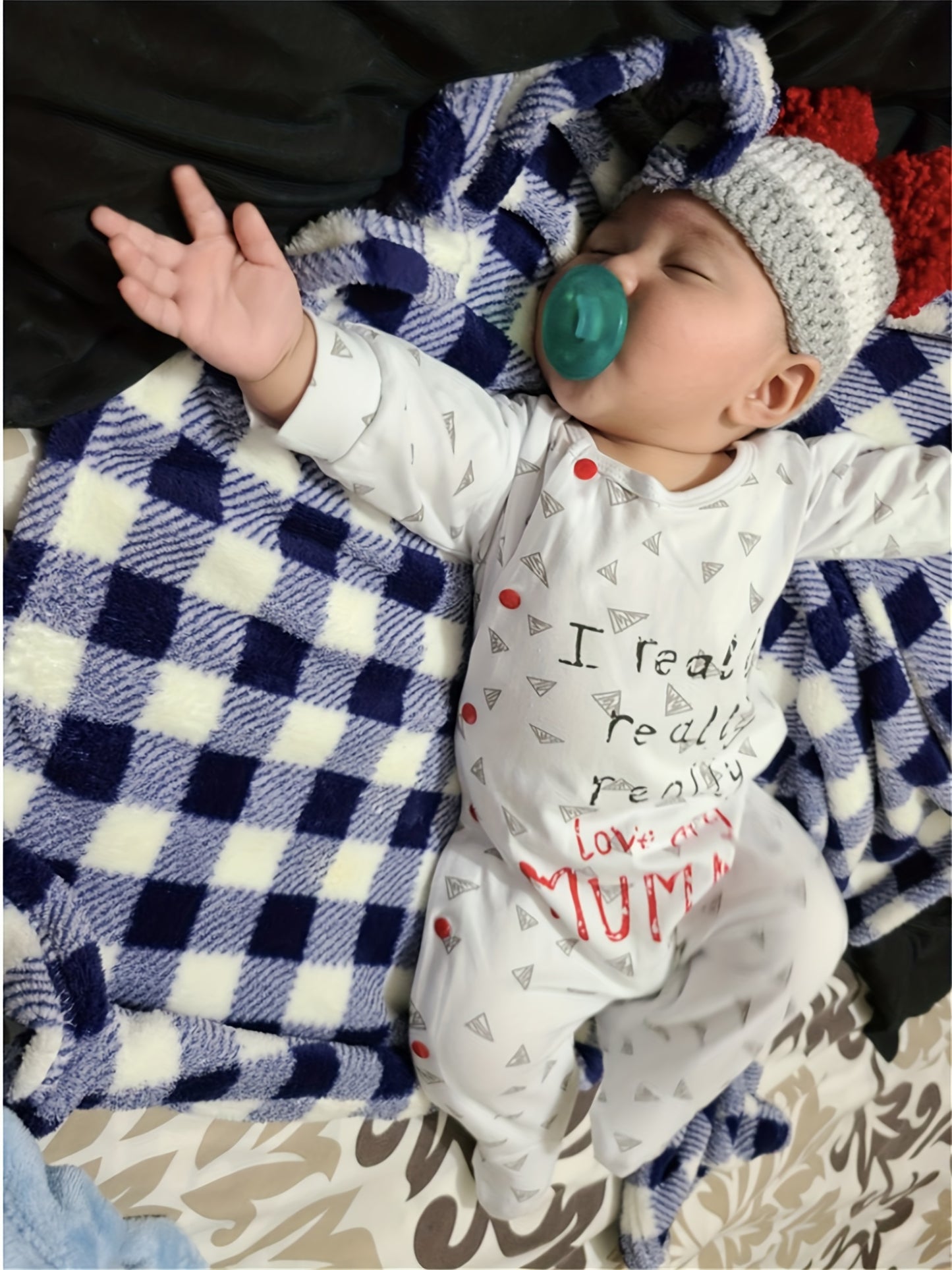 Kukitty Newborn Baby Boy Girl Clothes I Really Love My Daddy/ Mummy Long Sleeve Footies Romper Unisex-Baby 2pcs Footed Jumpsuit, for Outdoor