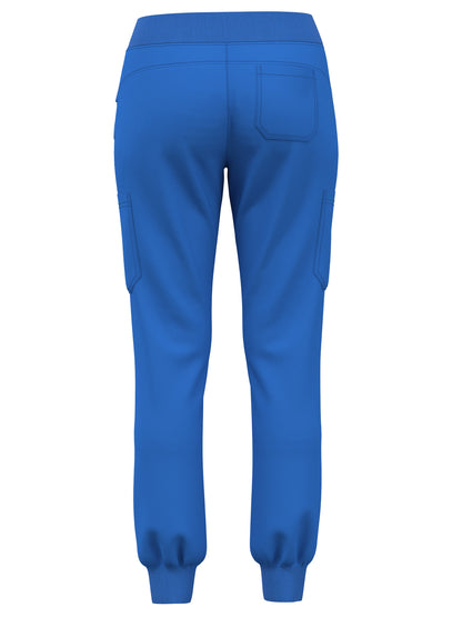 Scrub Pants for Women Jogger Pants with 5 Pockets Rib Waistaband Light Ultra Soft 4 Way Stretch 423