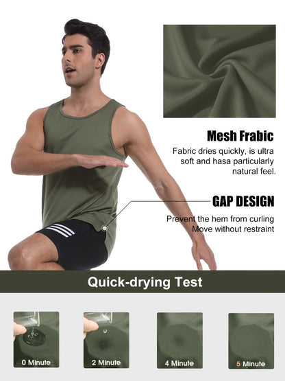 Men's Solid Color T-Shirt - Sleeveless 473957