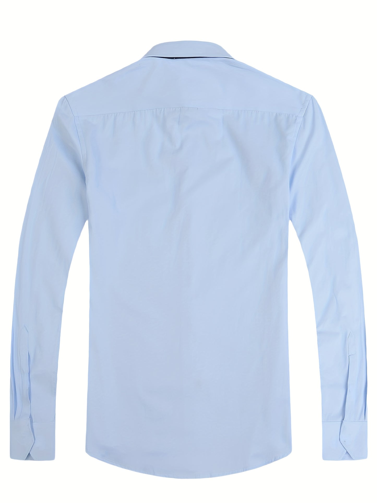 Men'S Long-Sleeve Shirt Made Of, Stretchy And Suitable for Business Attire, Wrinkle-Free Suit Shirt, Casual Short-Sleeve White Work Uniform