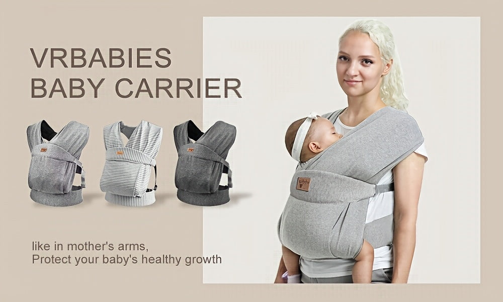Vrbabies Baby Wraps Carrier Sling, Baby Carrier for Newborns And Toddlers, Skin-Friendly And Soft Front Baby Carrier Wrap Perfect Baby Gifts