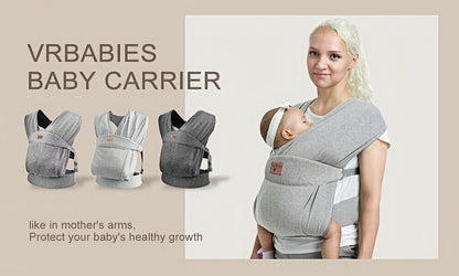 Vrbabies Baby Wraps Carrier Sling, Baby Carrier for Newborns And Toddlers, Skin-Friendly And Soft Front Baby Carrier Wrap Perfect Baby Gifts