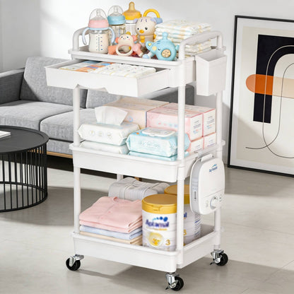 Nursery Storage Cart - Mobile 3-Tier Organizer