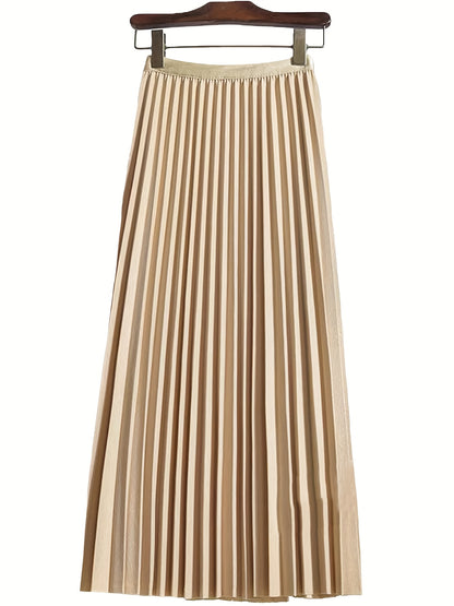 3pcs Women'S Pleated Skirt Set - Stylish And Versatile Outfit for Work, Parties, Or Casual Wear, Elastic Waistband, Perfect for Everyday Fashion Or Special Occasions