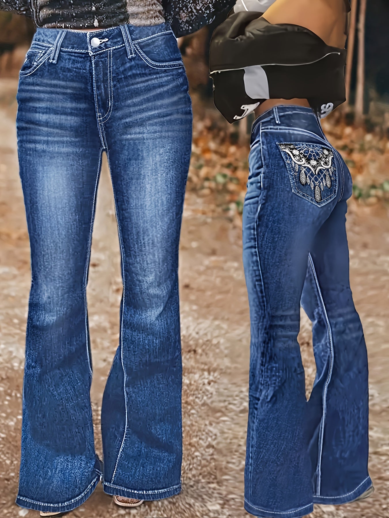 Black High-Waist Jeans - product view 47