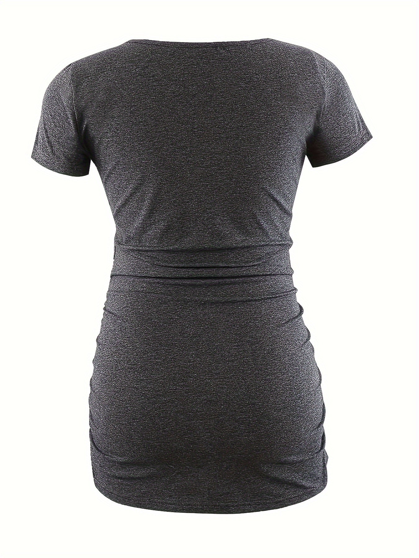 Women's Maternity Classic Side Ruched T-Shirt Tops Mama Pregnancy Clothes