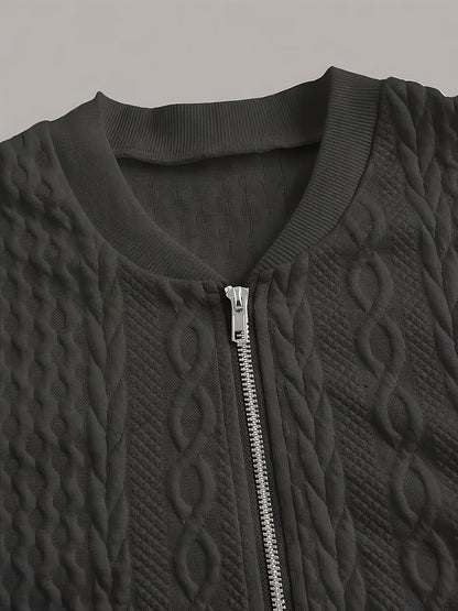 2025 New Women's Zip-Up Cardigan Sweater - Long Sleeve Outerwear, Soft Fabric for Cozy Casual Layering | Warm & Breathable Spring/Autumn Layering Piece | Perfect for Daily Wear, Office, Weekend Trips | Easy to Match Dresses, Jeans