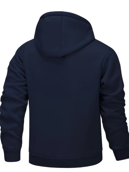 Men's Versatile Fleece Zip-Up Hoodie
