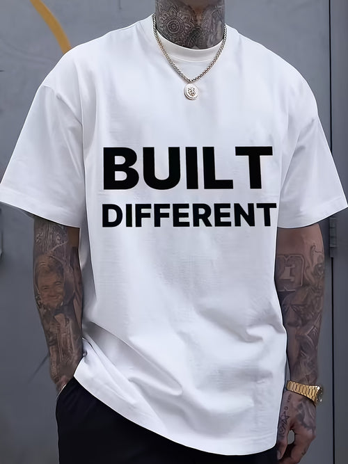 Men'S Loose T-Shirt | Unique Casual Wear, Soft and Breathable, Casual Sports Shirt, All Sizes Available, Urban Fashion, Crew Neck, Geometric-pattern, Short Sleeve, Slight Stretch Fabric, Royal Blue