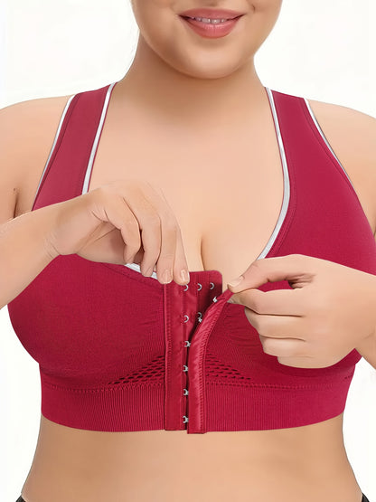 Set of 3 Women'S Sexy Bras Designed to Lift And Support, Featuring a Front Closure And a Hollow Back Design, Made from Comfortable And Breathable Fabric