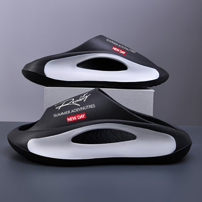 Men's Slides - Thick Sole & Open-Toe Comfort 473317