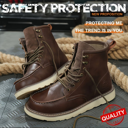Men's Work & Safety Boots - Puncture Resistant & Non-Slip Sole 061221