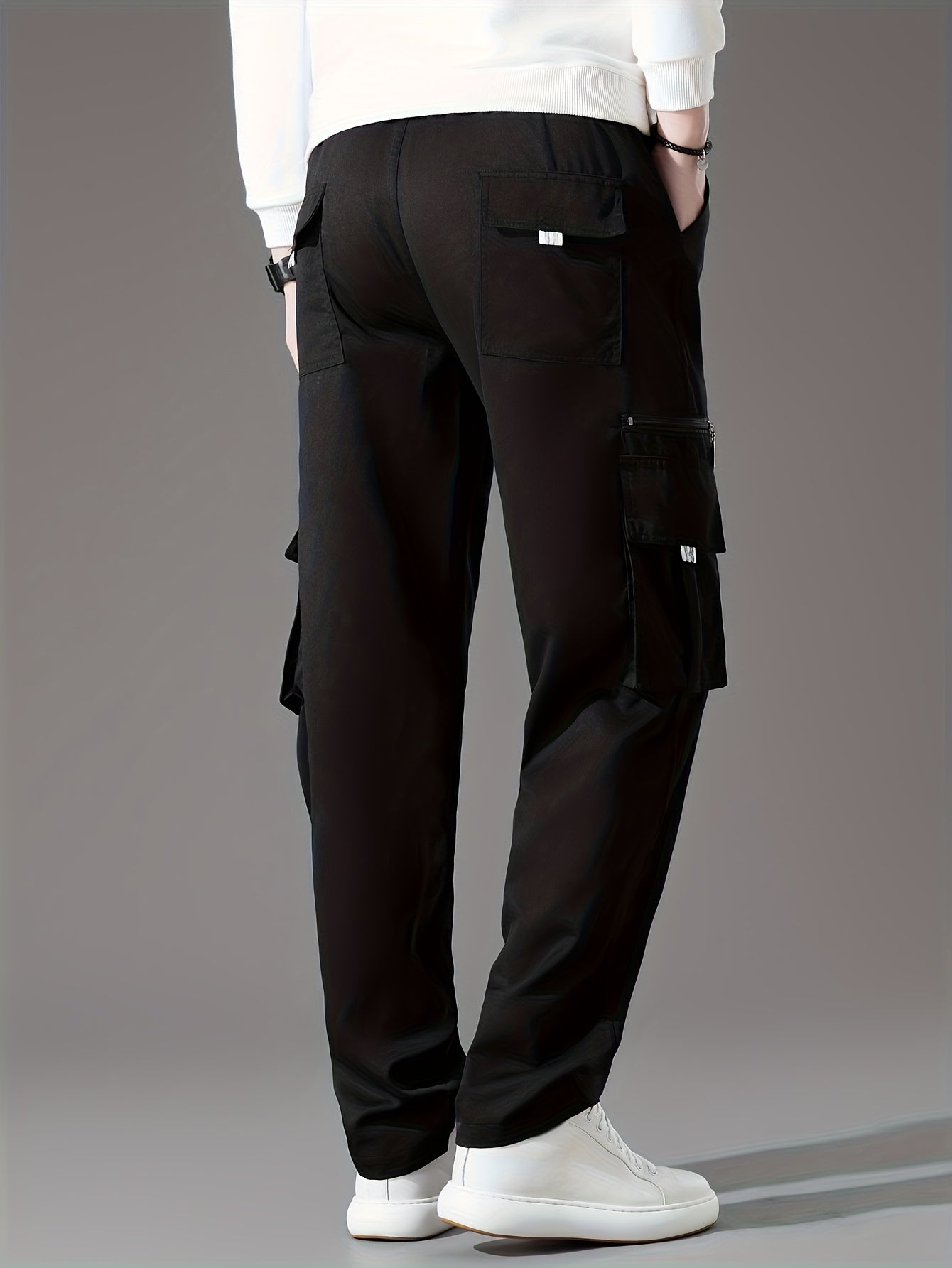 3pcs Men's Fashion Cargo Pants Casual Daily Outdoor Travel Multi-pocket Cargo Pants