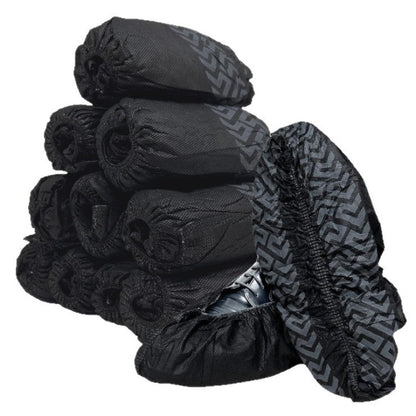 100pcs(50Pairs) Disposable Non- Shoe Covers, Durable Anti-Skid Disposable Shoe Covers, Textured Slip Resistant Sole, Heavy Duty Nonwoven Foot Cover for Carpet Protection, Construction, Pet House