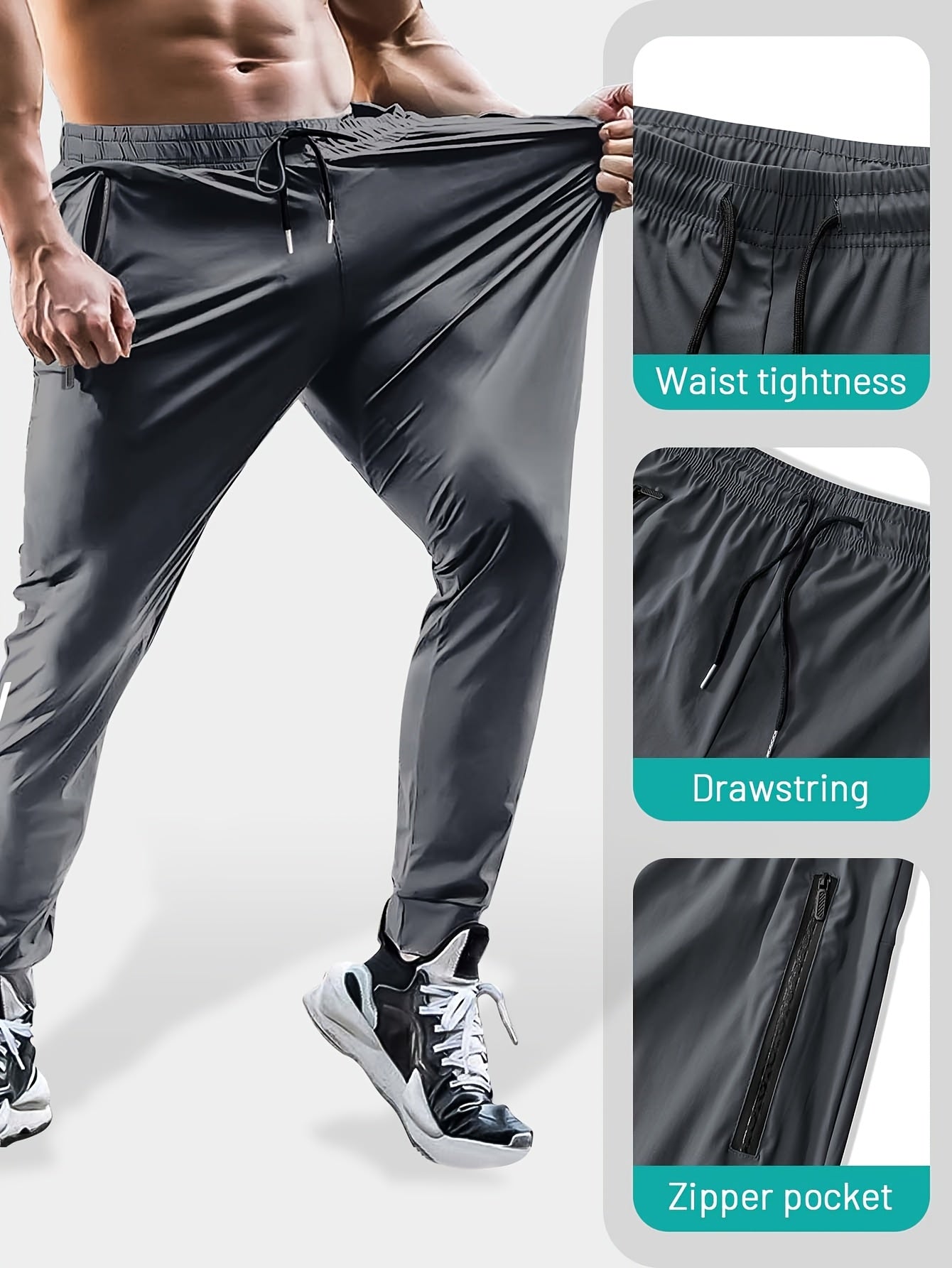 Men'S Sweatpants Lightweight Active Pants Outdoor Hiking/Fishing Pants Quick Dry for Running/Jogging/Yoga/Golf with