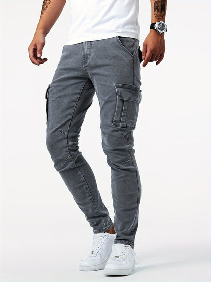 Classic Men'S Work Pants with Multiple Pockets And a Slim Fit