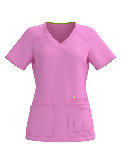 PandaFlex 4 Way Stretch Women Scrub Set Modern Fit V-Neck Top & Multi Pocket Pants 3371