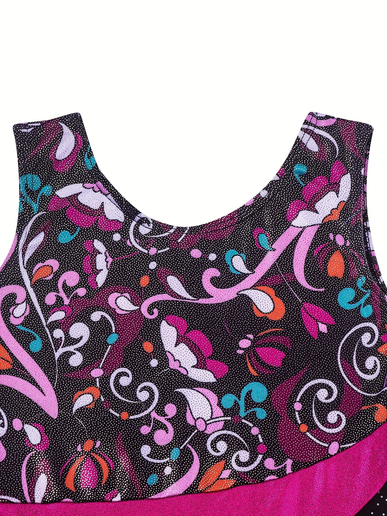 Girls Sleeveless Compression Gymnastics Suit, One-piece Bodysuit for Exercise Training, Perfect for Outdoor