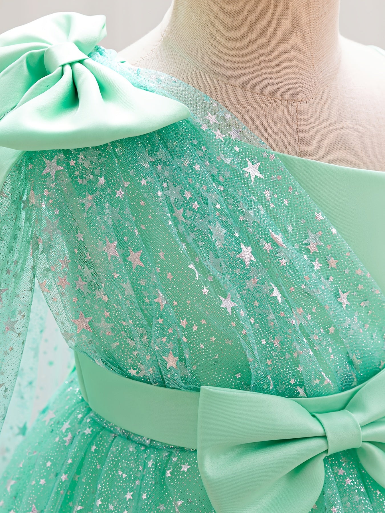 Halloween Dresses for Girls, Kids Halloween Costumes Galaxy Print Tutu Dress Off-Shoulder Flutter Sleeves A-Line Party Princess Gown