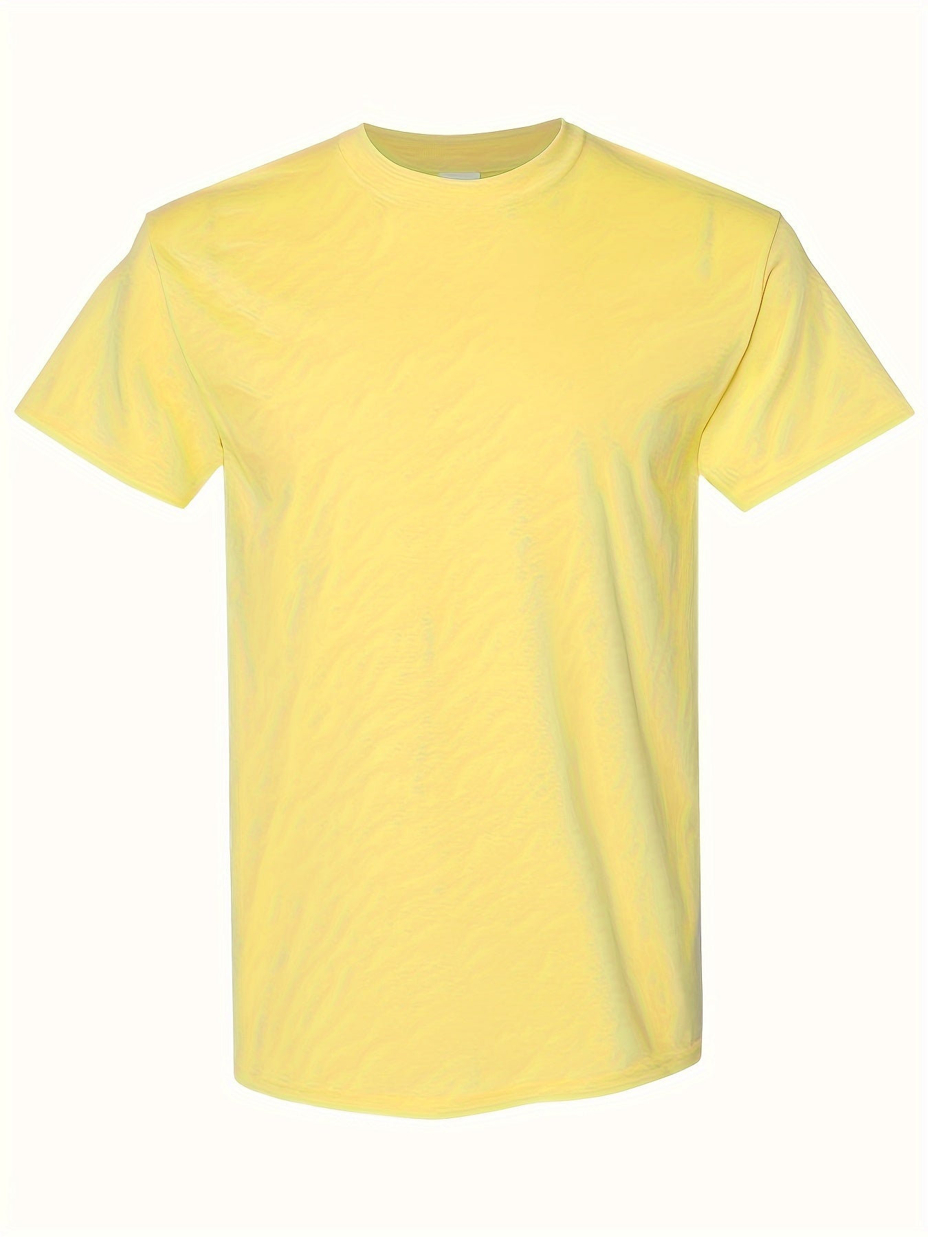 Set of 5, T-Shirt Made from 100%, Classic Short-Sleeve Solid Color Tee for Men