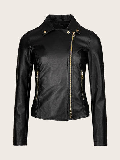 Women’s Faux Leather Moto Jacket – Chic, Edgy & Timeless