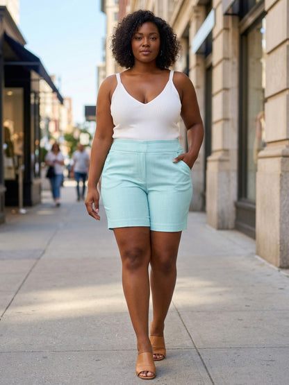 Plus Size - Plus Size - Women'S Plus Size High Waist Shorts