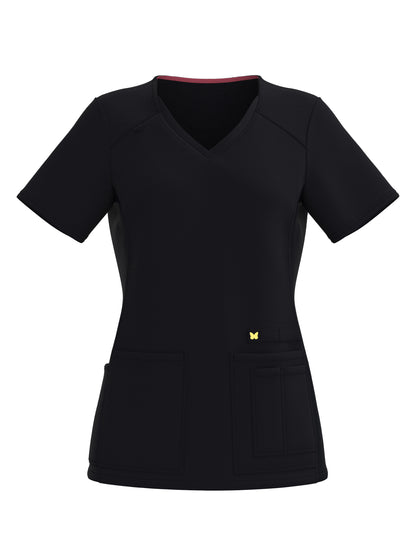 PandaFlex 4 Way Stretch Women Scrub Set Modern Fit V-Neck Top & Multi Pocket Pants 3371