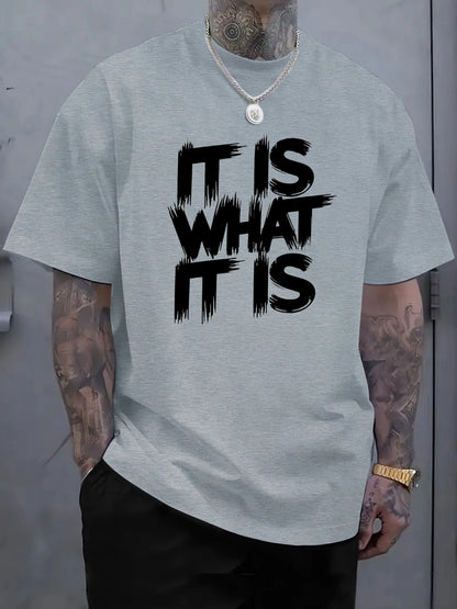Men's Graphic T-Shirt - Round Neck Short Sleeve Travel Style 621349