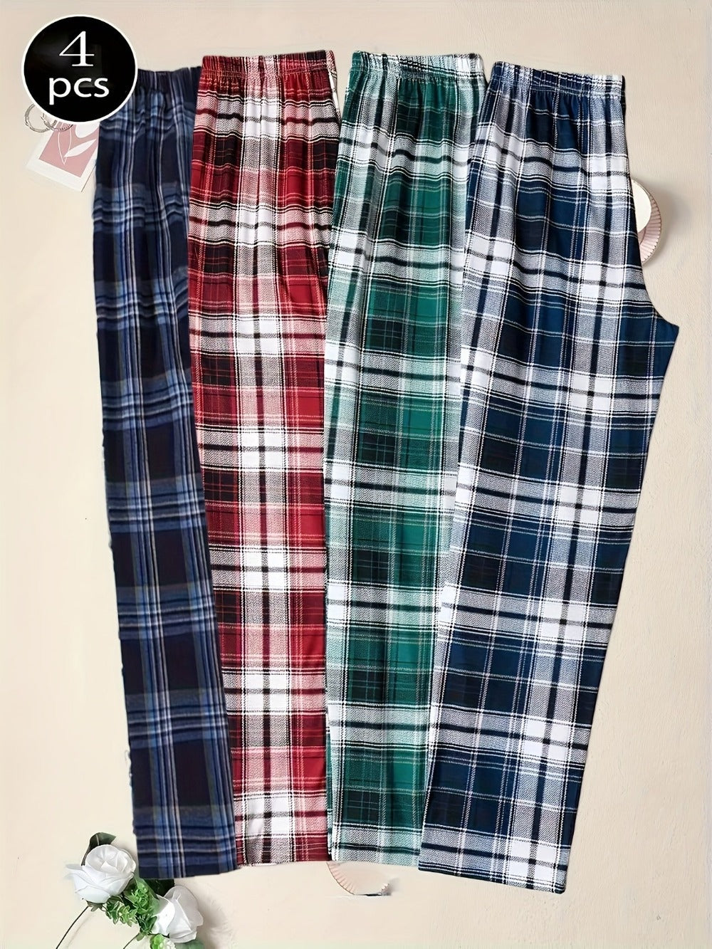 Men's Pajama Pants - Plaid Style 573925