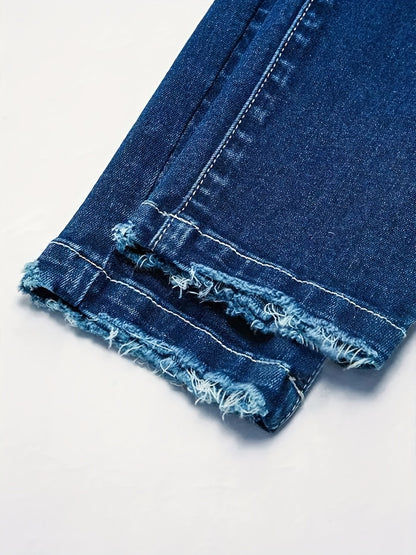 Denim Shorts for Women with a Blue Edge And Elastic Wrap