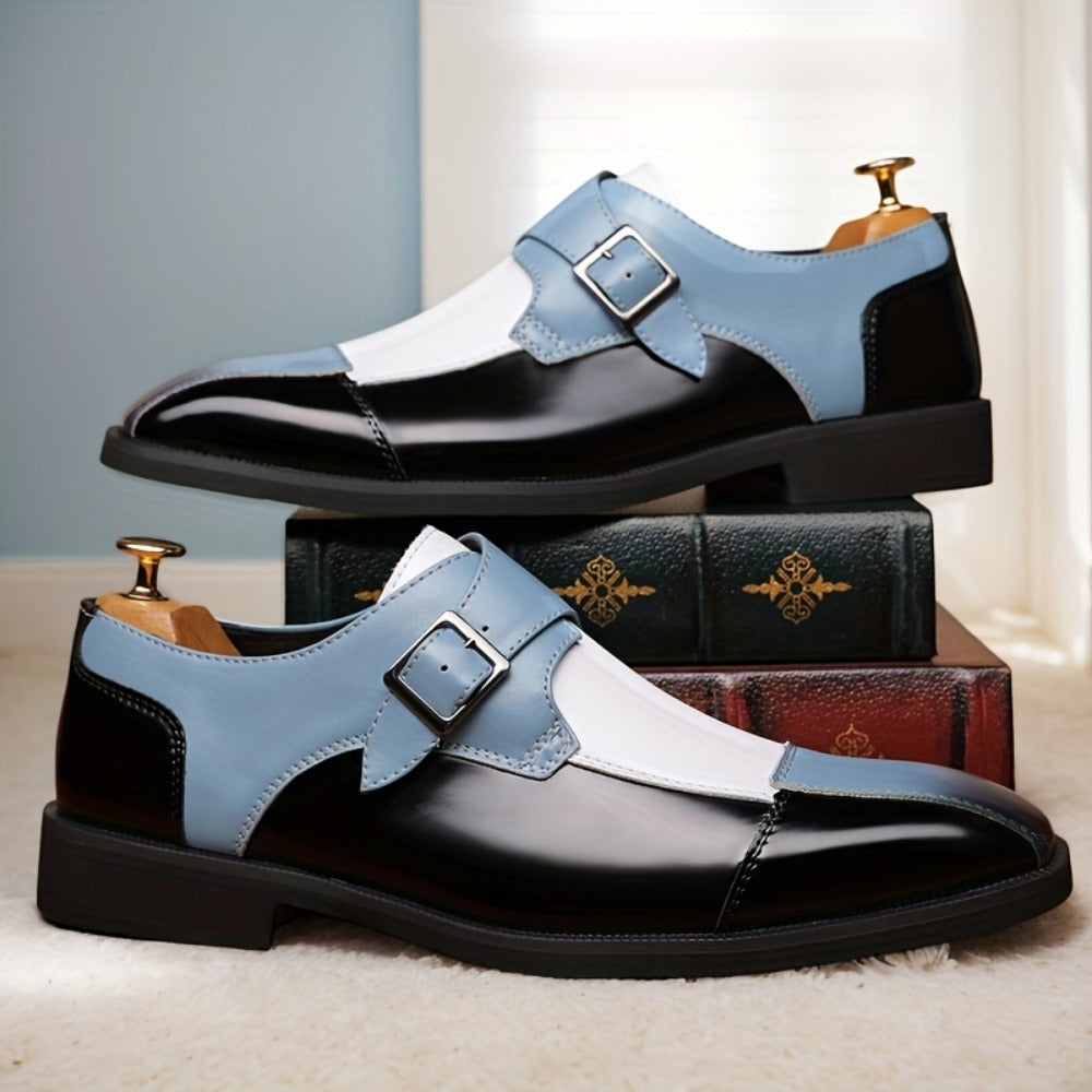 Men's Loafers & Slip-Ons - Color Blocked & Metal Buckle 120933