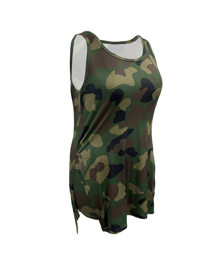 Women's Two-Piece Shorts Set - Graphic Print Casual Look 6549