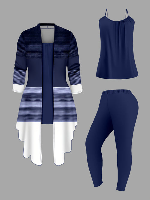 2026 Women's Three-piece Suit, Printed Cardigan Jacket with Solid Slacks Vest Everyday Suit, Game Day Fan Gear for Football and All Fans