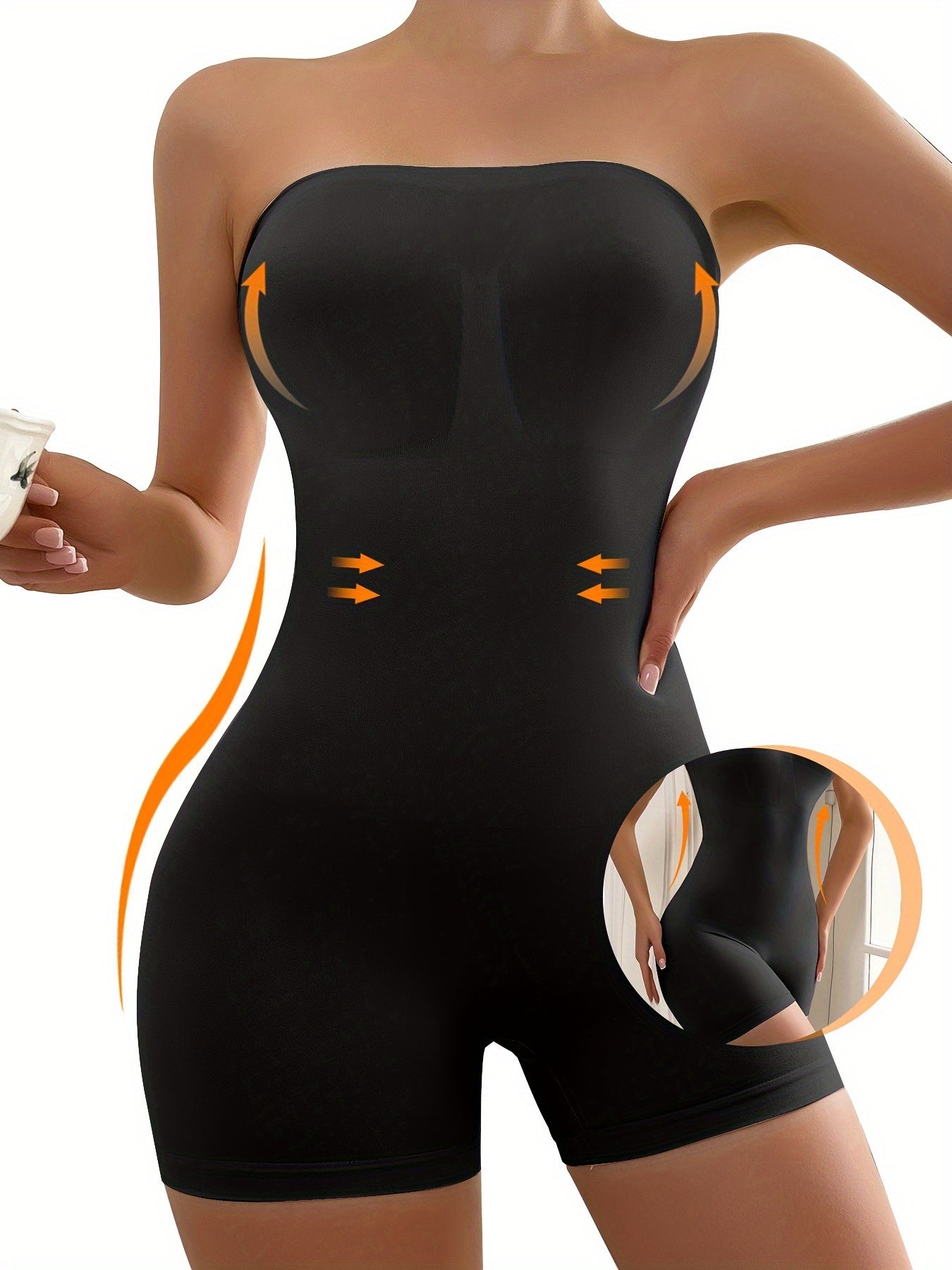 Seamless Bodysuit for Women Designed to Shape The Body And Control The Tummy, Perfect for Wearing Under Dresses