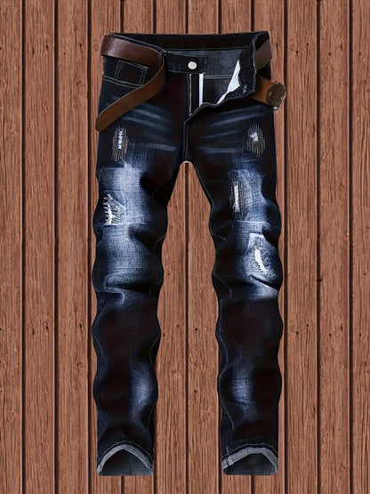2026 New Men's Jeans, Fashionable Trend Slim Fit Jeans, Elastic Denim Leggings, Slimming Slim Fit Men's Pants, Slim Fit Version, Versatile Design, Suitable for All Seasons