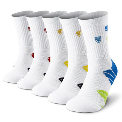Men's Athletic Compression Socks - 5-Pair Pack