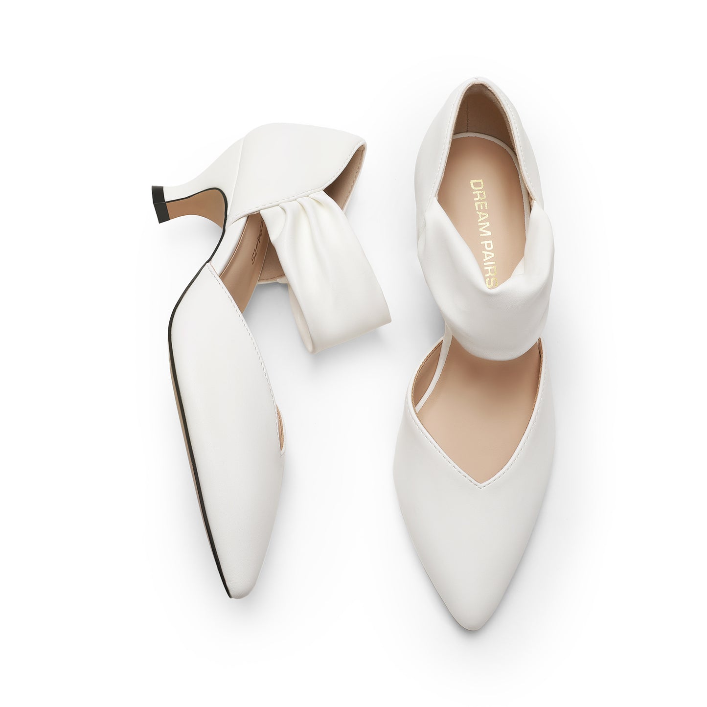 Women's Kitten Heels Low Pumps Shoes Pointed Closed Toe Slip On Dress Work Bridal Party Wedding Kitten Heel Pumps D'orsay Design Sweet And Elegant Comfortable Pumps Casual Dressy Shoes