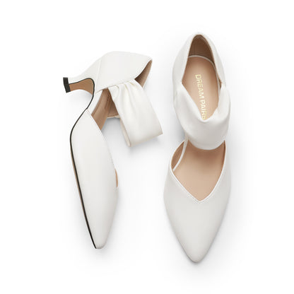 Women's Kitten Heels Low Pumps Shoes Pointed Closed Toe Slip On Dress Work Bridal Party Wedding Kitten Heel Pumps D'orsay Design Sweet And Elegant Comfortable Pumps Casual Dressy Shoes
