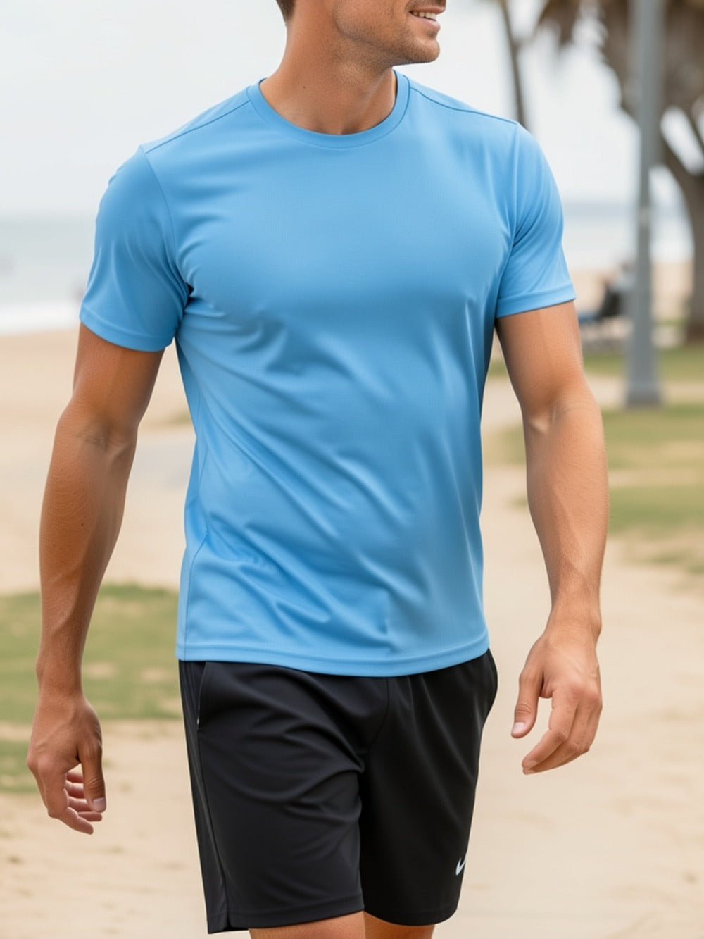 Men's Performance T-Shirt - Crew Neck Short Sleeve Everyday Style