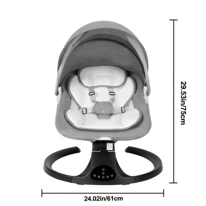 Infant Swing Featuring 5 Speeds, 10 Soothing Lullabies, And a 15-Point Safety Harness. Ideal for Indoor And Outdoor Settings, It Allows Mothers to Have Their Hands Free. It'S Lightweight, Easy to Fold And Store
