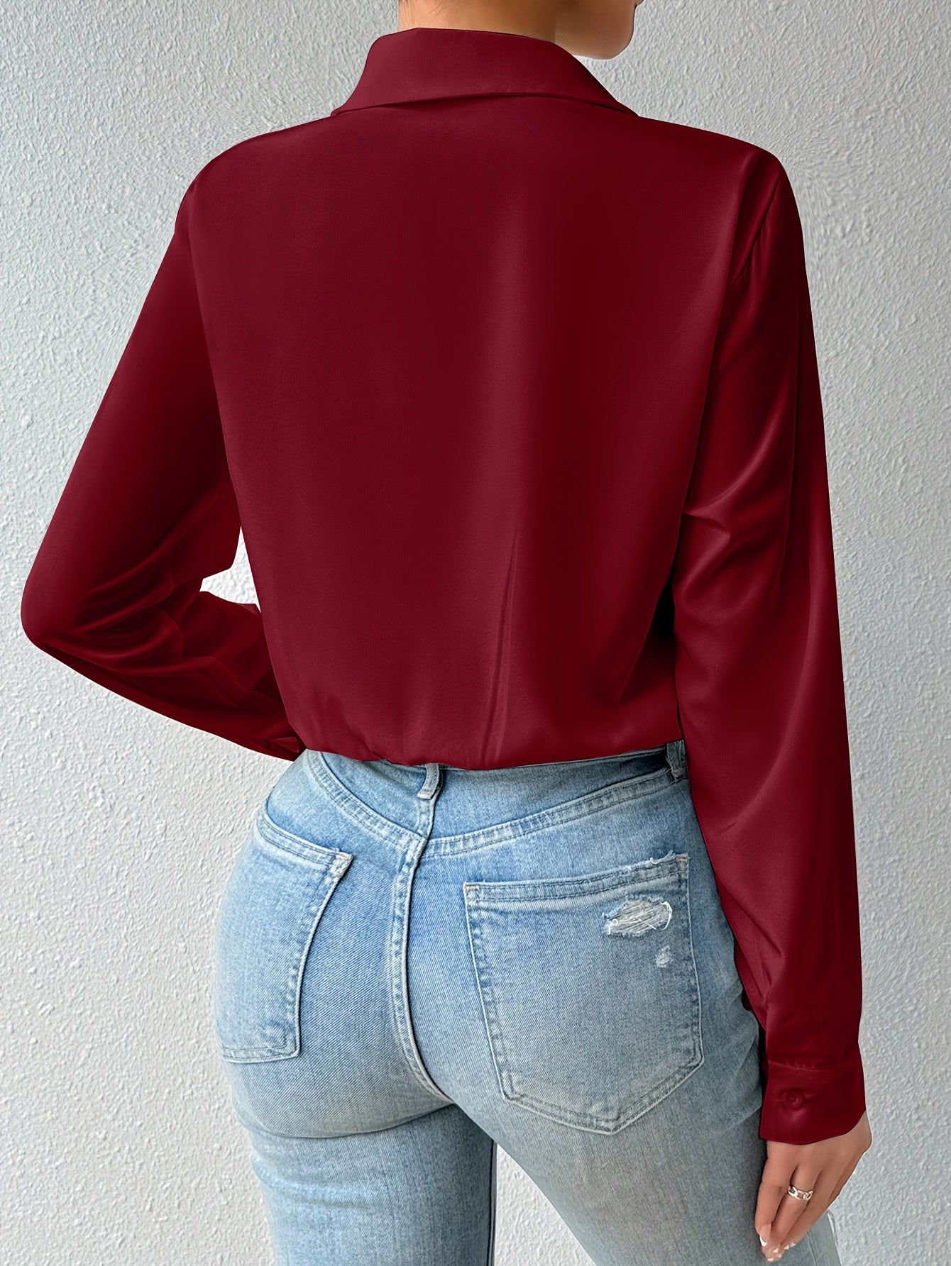 2pcs Women's Long-Sleeve Shirt Bodysuit
