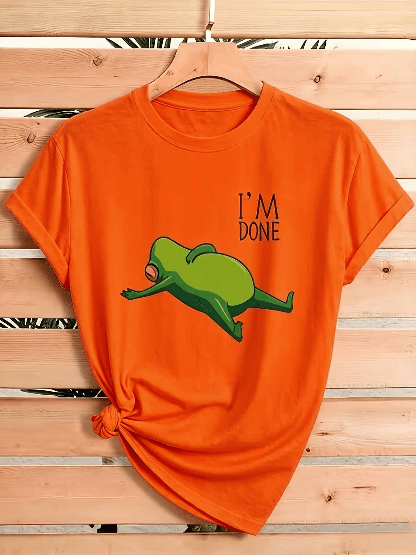 Plus Size, Funny Frog Graphic Print TShirt, Perfect for Lounging, Going Out or as a Gift for Someone|Ideal for Holidays, Valentine's Day, and More