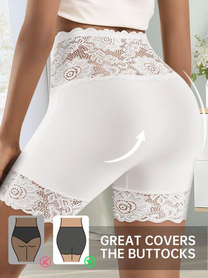 3-Pack High-Waist Shaping Briefs | Comfortable Tummy Control, Seamless Design, Enhance Your Shape with All-Day Comfort | QUASTI, Contrast Lace, Floral Pattern