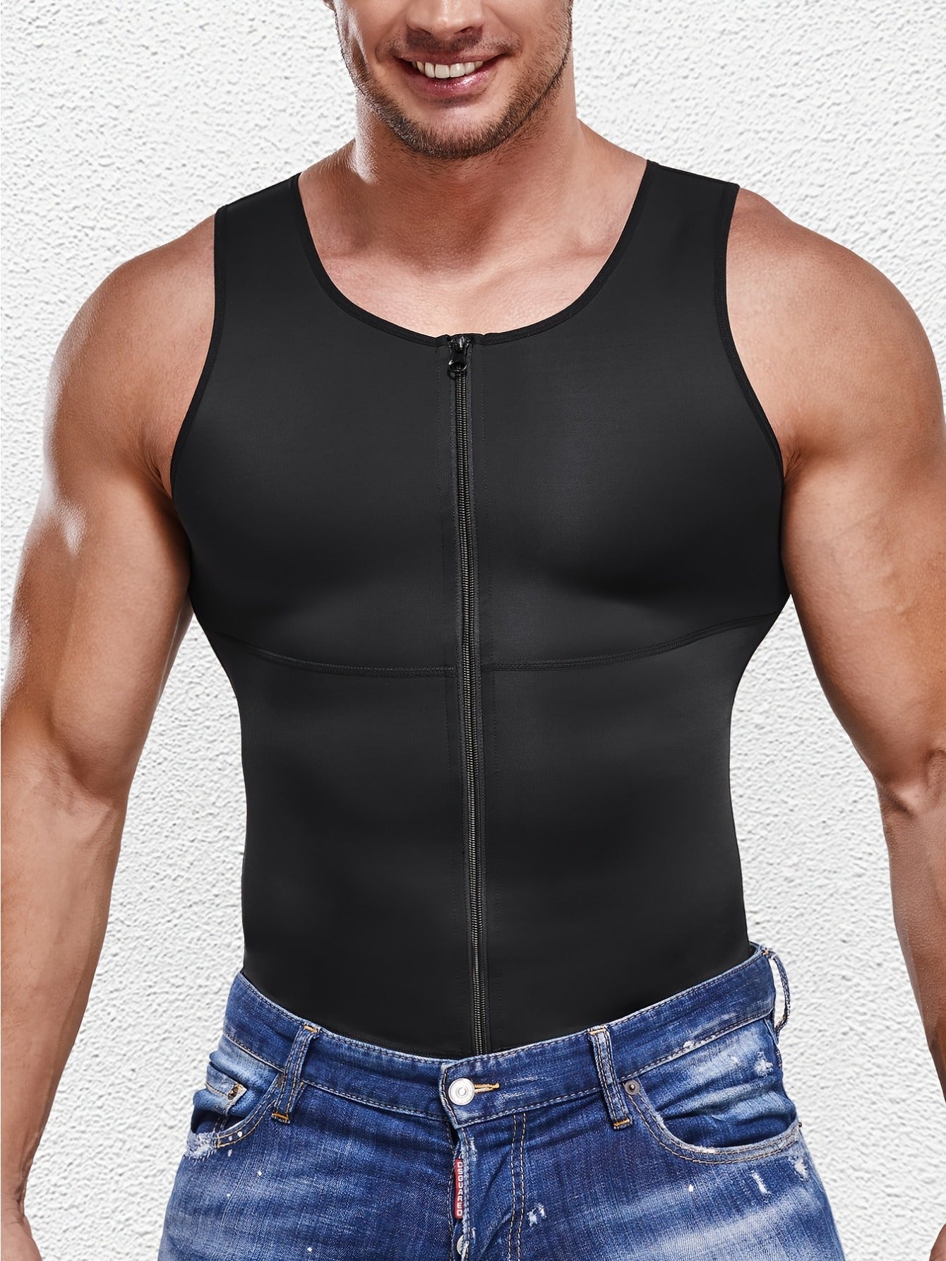 Men Body Shaper Waist Trainer Sauna Suit Sweat Vest Slimming Underwear Weight Loss Shirt Fat Burner Workout Tank Tops Shapewear
