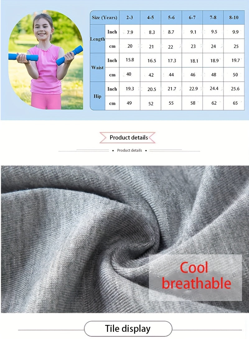 Random Resinta 6pcs Toddler Girls Biker Shorts Solid Bike Cartwheel Shorts Kids Under Dress Dance Safety Shorts