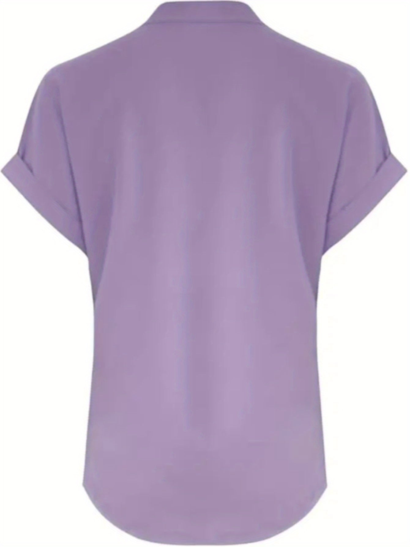 ZOELNIC Women's V-Neck Button-Front Placket T-Shirts - Short Sleeve Casual Summer Tops, Breathable Daily Wear Shirts Suitable for Spring/Summer, Solid Color Casual Wear, Machine Washable (No)