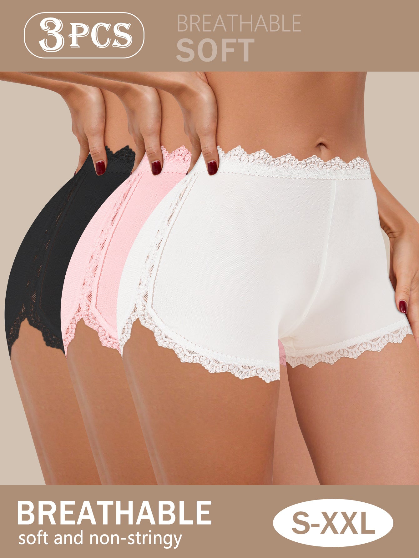 Women's Mixed colors Lace High-Waist Underwear - product view 1