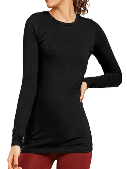LADIES LONG SLEEVE CLASSIC FIT CREW NECK T-SHIRT