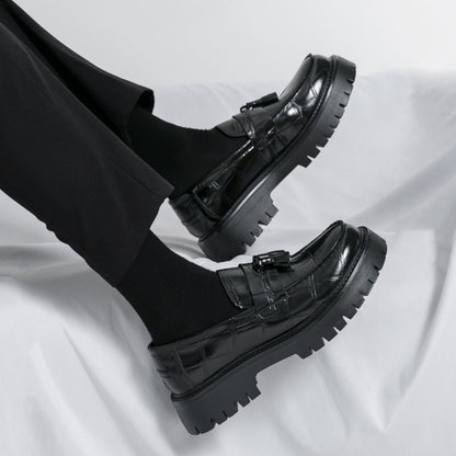 Men's Loafers & Slip-Ons - Platform Sole & Tassel Detail 268965